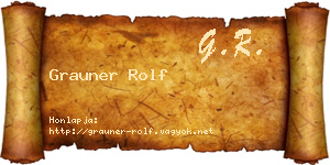 Grauner Rolf névjegykártya
